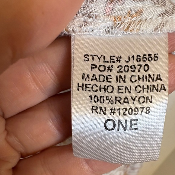 Entro Boho Kimono Cardigan – Floral Print Open Front Duster, One Size - Picture 4 of 6